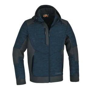 Fleece hoodie met inzetstukken van softshell-stof